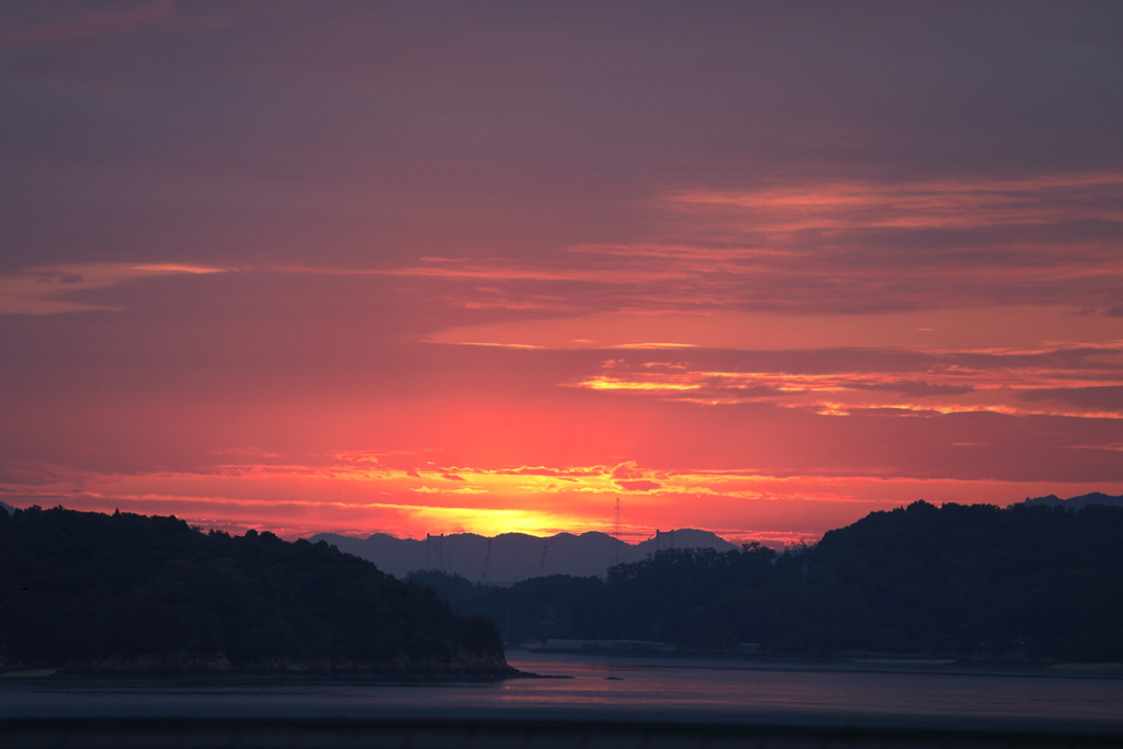 瀬戸内の夜明け(1) A0435 170927