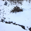 山崖の滝と氷壁