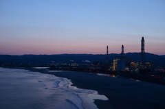 海岸夕景