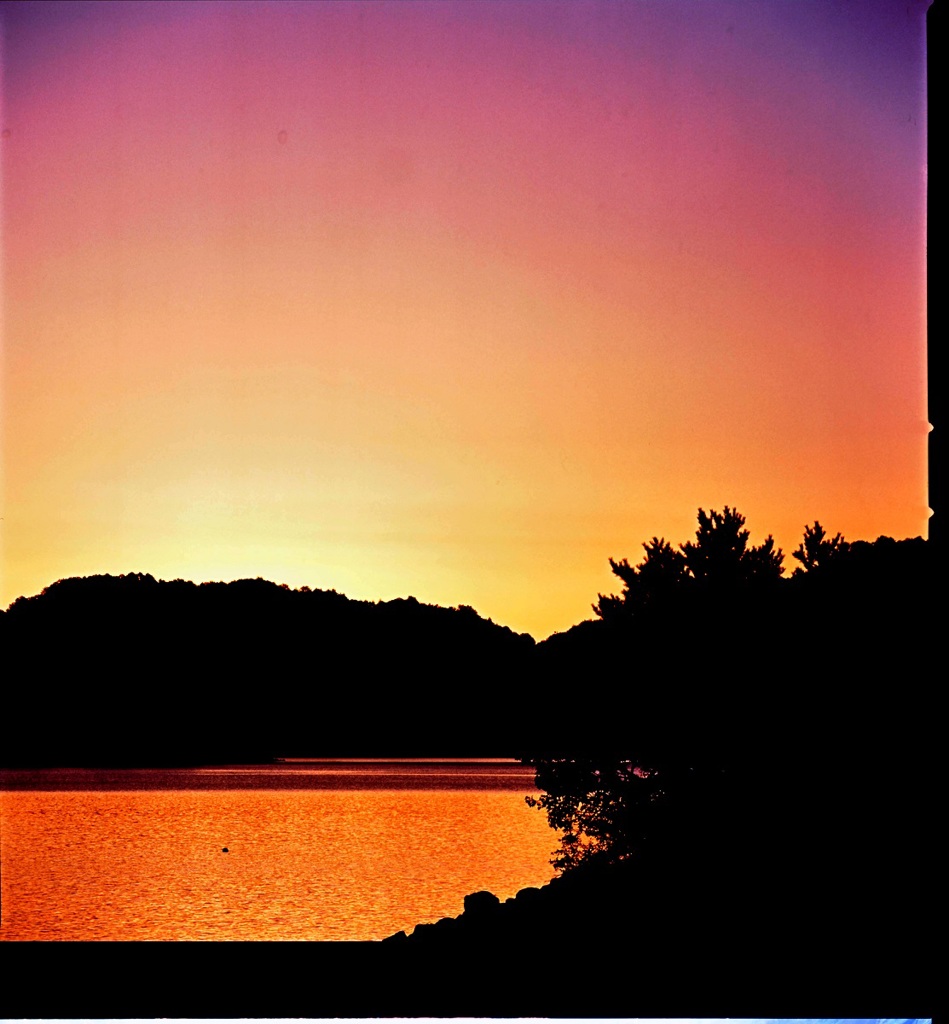 檜原湖　夕景
