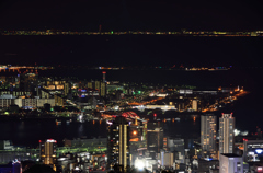 神戸大橋とポートアイランド夜景