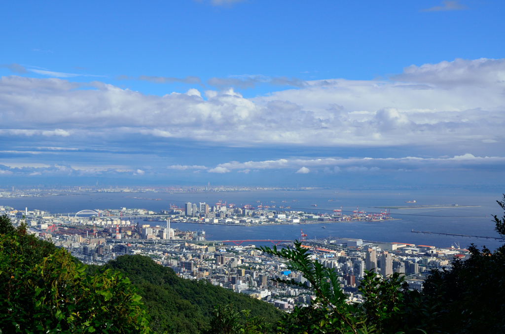 大阪平野と大阪湾
