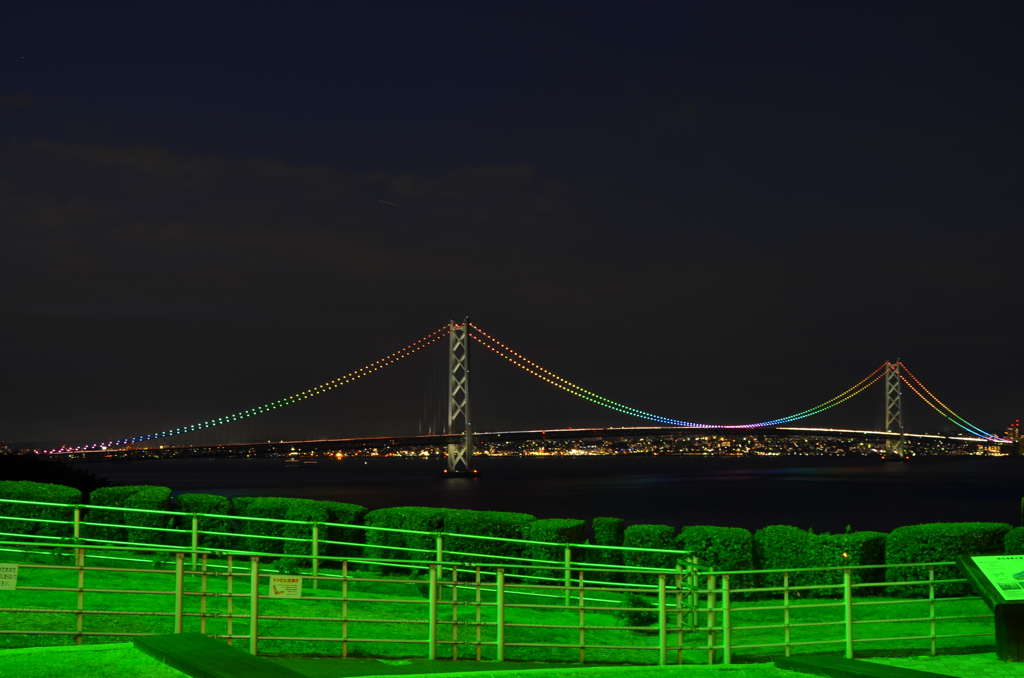 明石海峡大橋虹色 By 白羊宮 Id 写真共有サイト Photohito