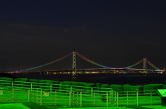 明石海峡大橋虹色