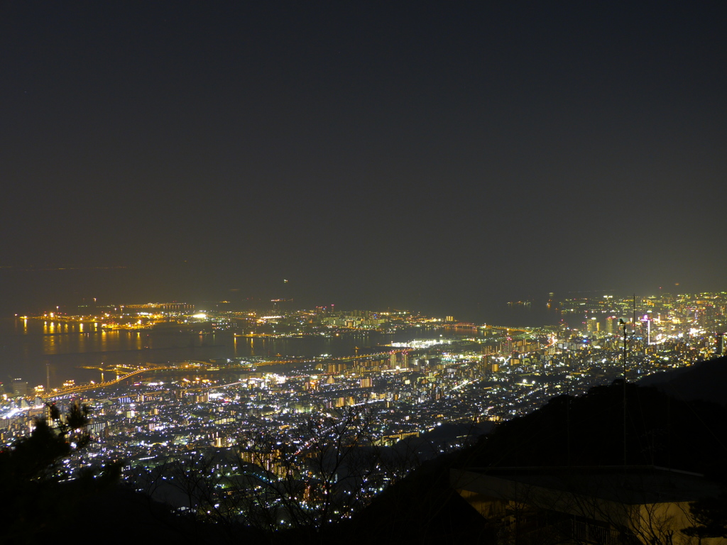 神戸方面の夜景
