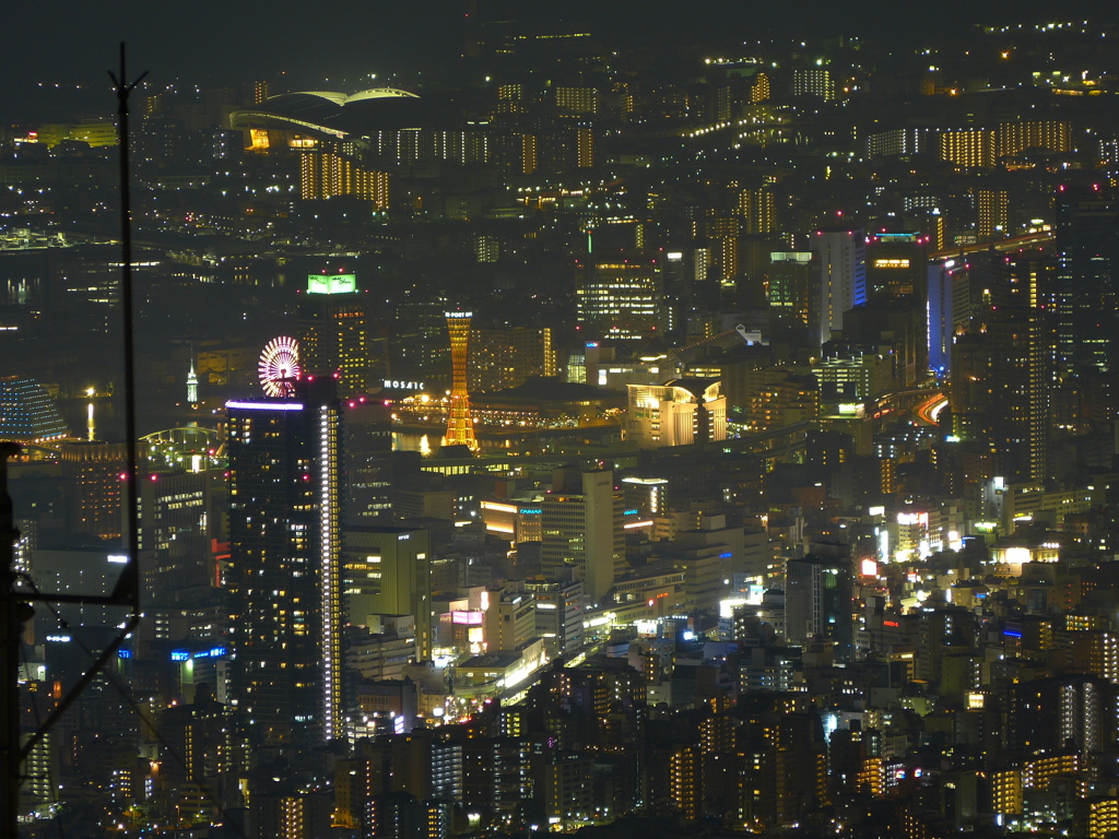 神戸三宮周辺の夜景
