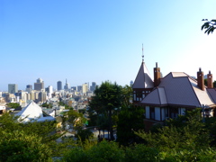 異人館と神戸市街風景