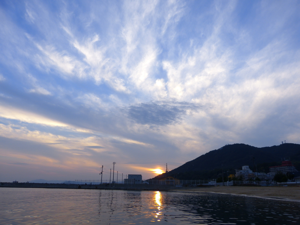 空と海と夕日