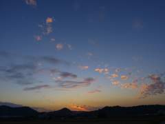 染まる雲