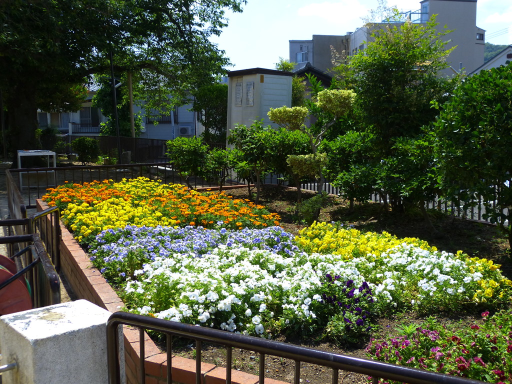都会宅地の花壇