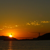 明石海峡の夕日