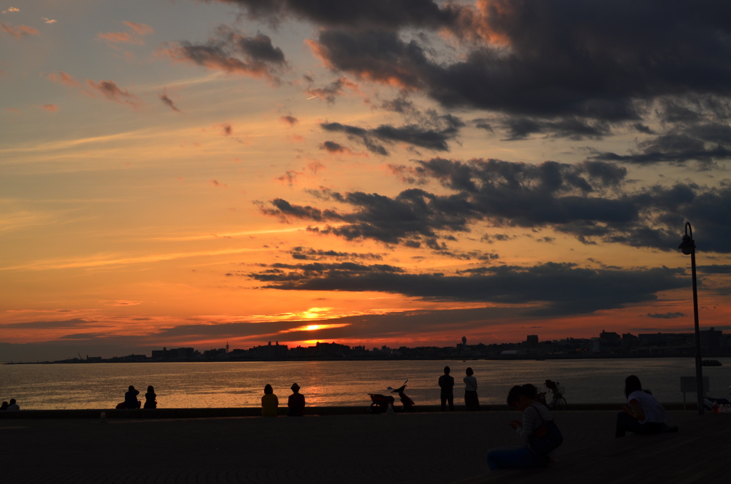 夕日観賞