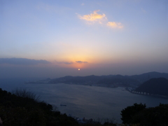 関門海峡の初日の出