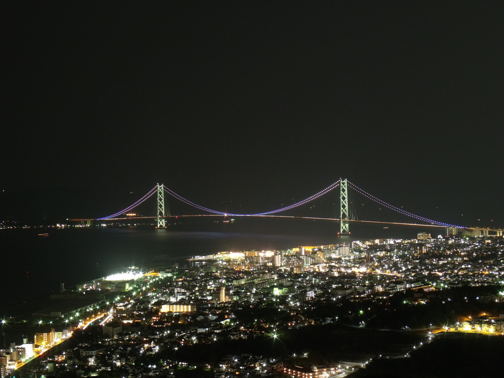 山の上から明石海峡