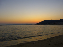 須磨海岸の夕日06