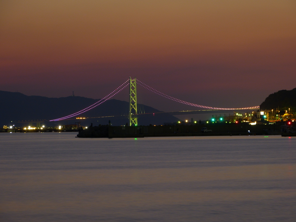 須磨海岸の夕日07
