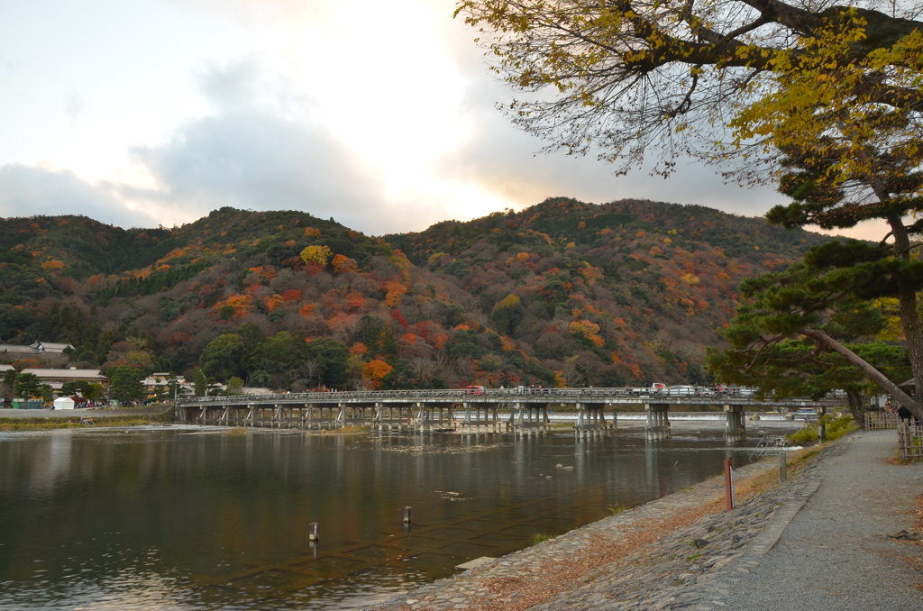 渡月橋夕景