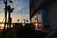 夕日3つ