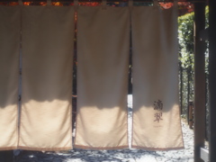 くぐれずスルーする・・（暖簾１）