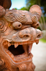 Okinawan lion statues