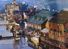 参考：　昭和３０年代後半の小樽運河（釧路：ミシマ氏撮影）