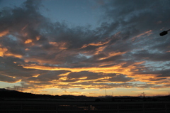 広い夕焼け空