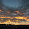 広い夕焼け空
