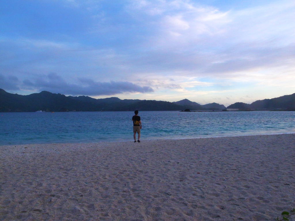 boy on the beach