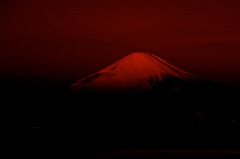 朝焼けの富士山