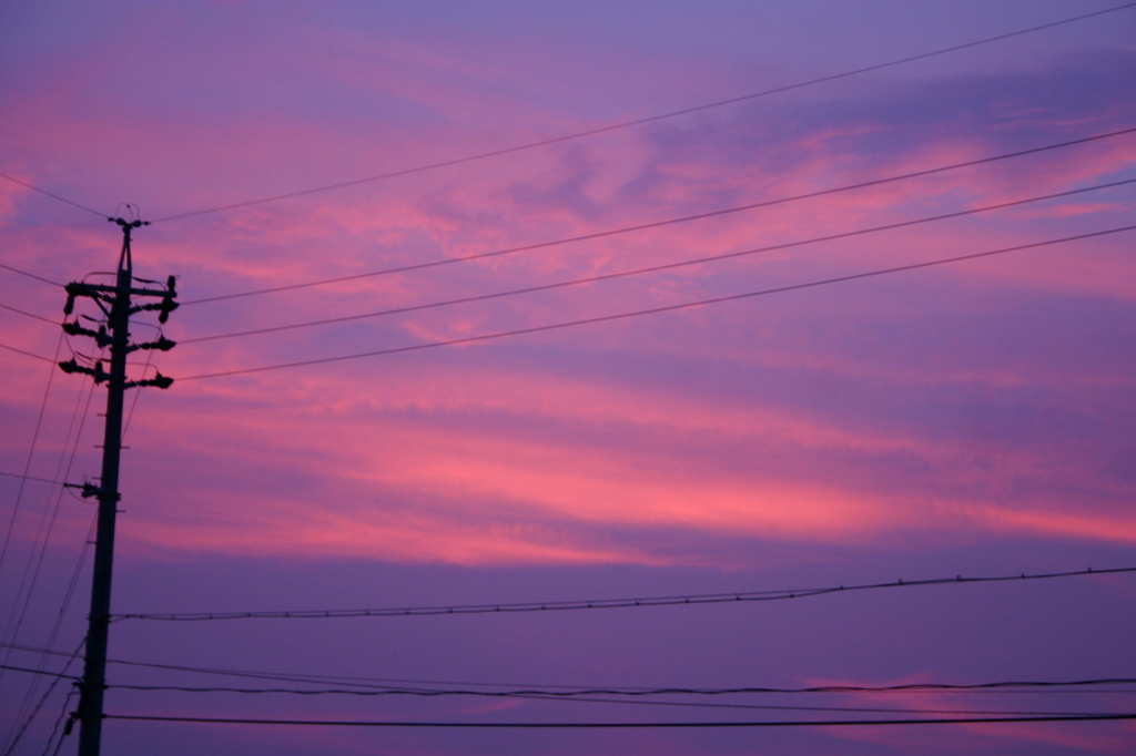 旭高原の夕暮れ