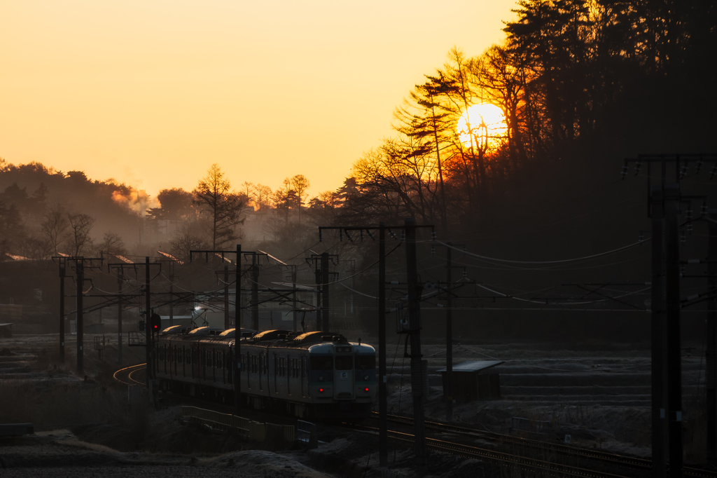 しなの鉄道の夜明け