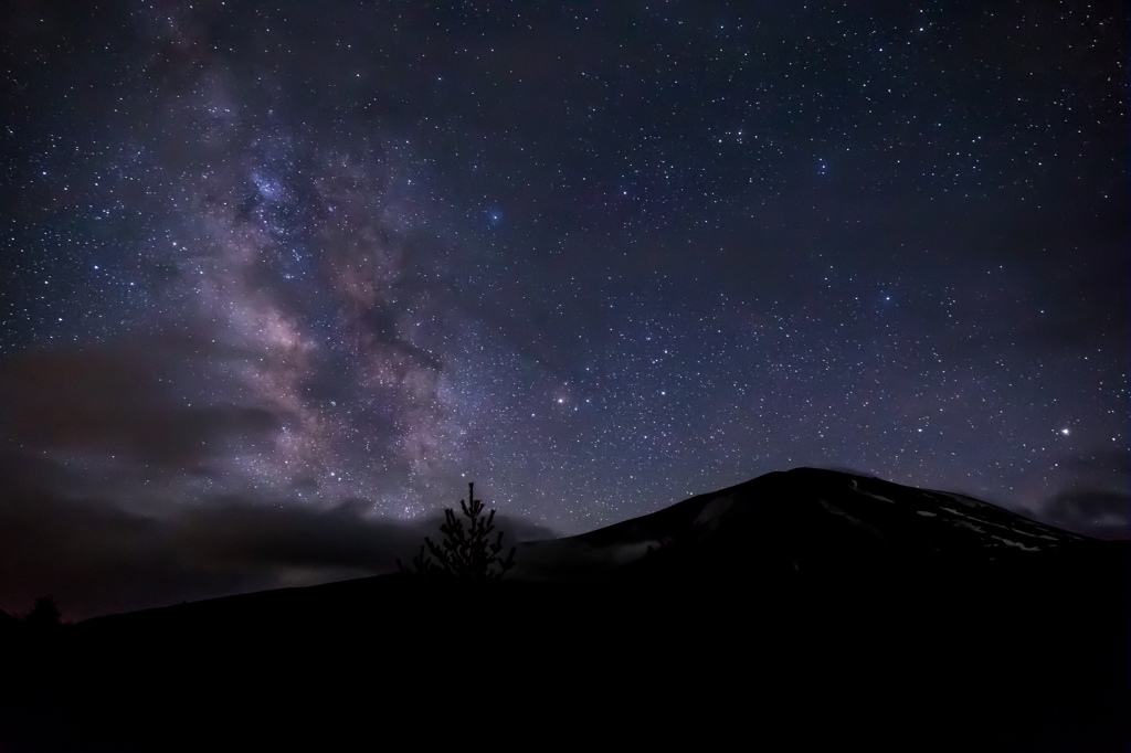 浅間山と満天の星空　〜皐月〜