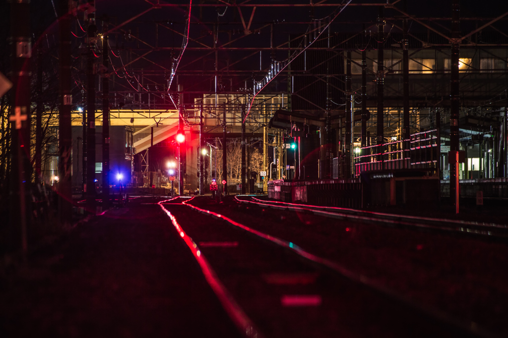 真夜中の安中駅