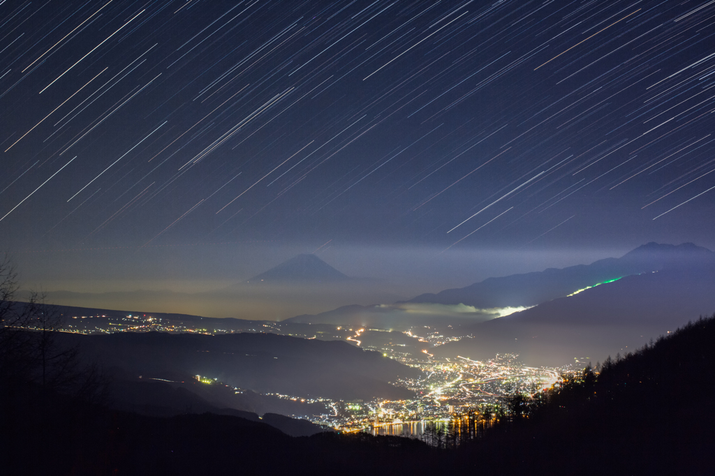 星降る夜の諏訪平