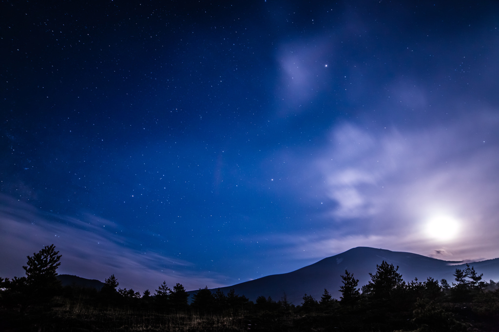 浅間山と満天の星空　〜水無月〜