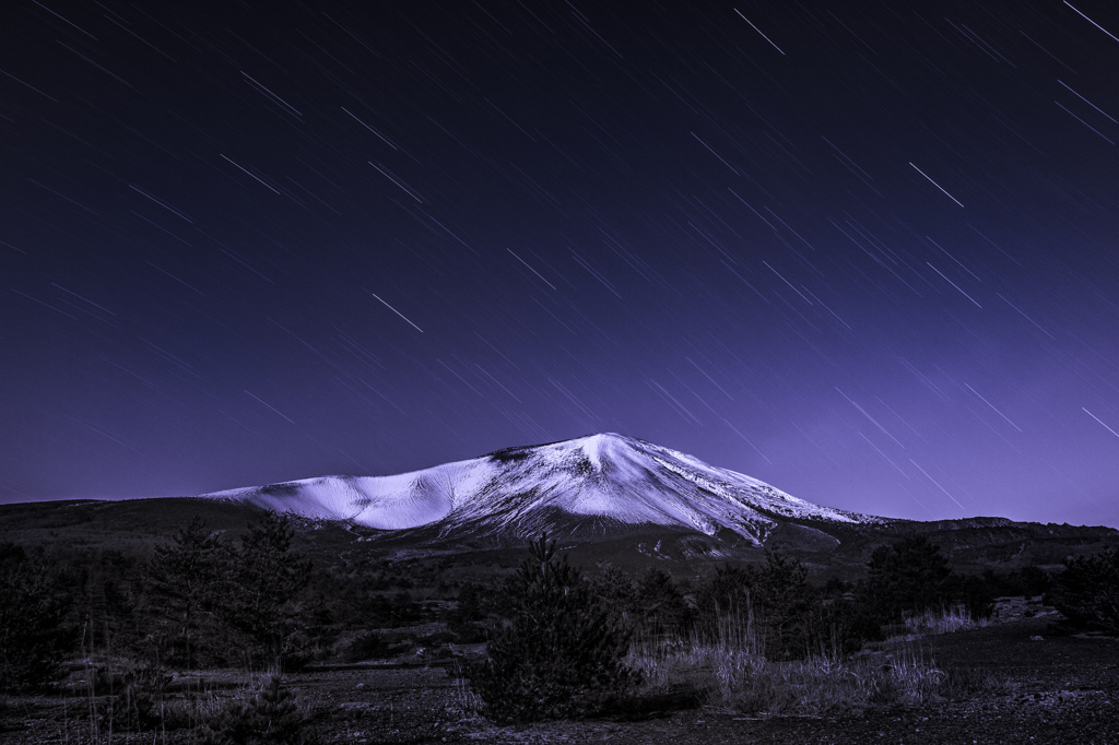 浅間山と満天の星空 〜霜月〜