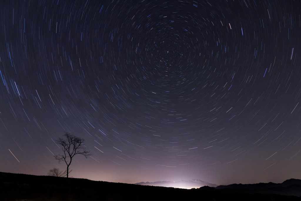浅間山と満天の星空 〜野辺山高原2月〜
