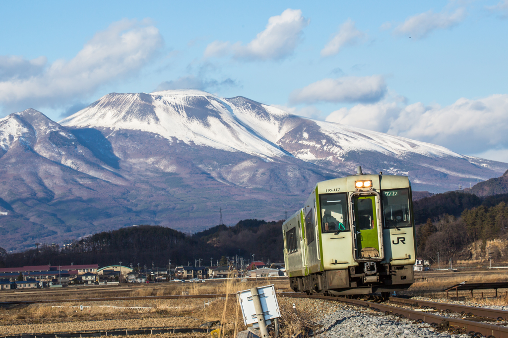 浅間山と小海線