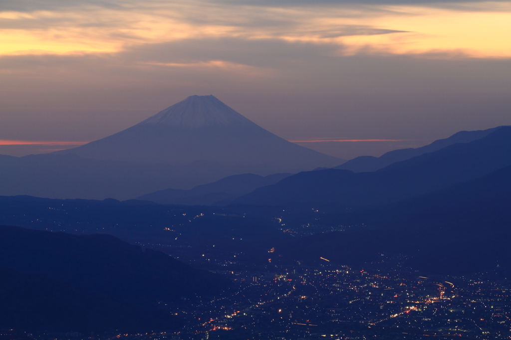 高ボッチから富士を望む（１）