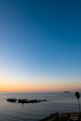 夕景より　軍艦島