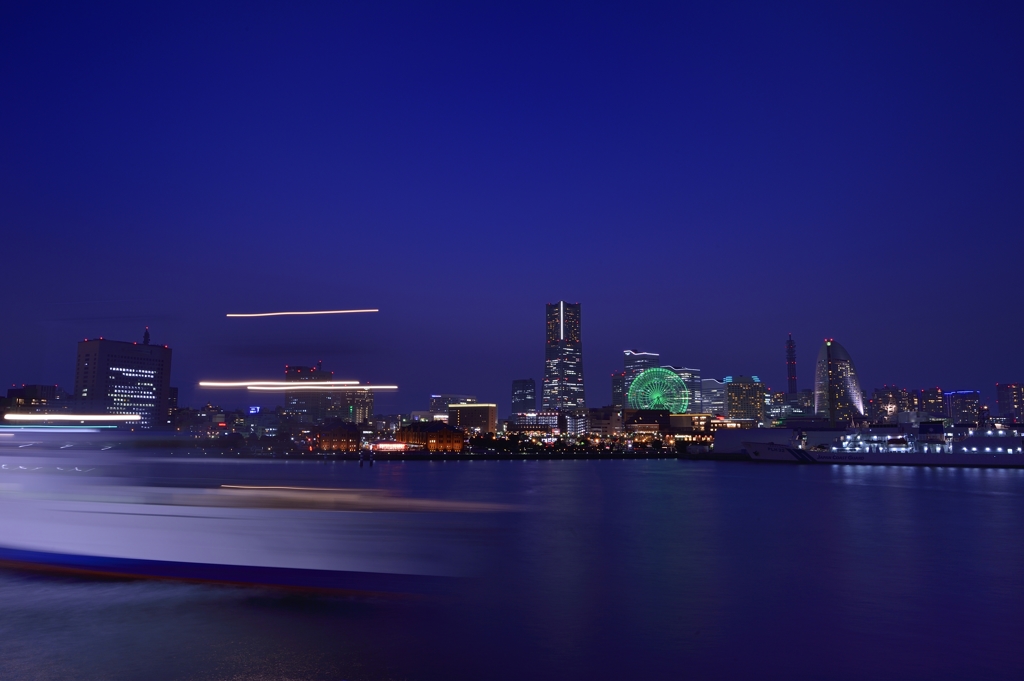 Yokohama portrait At night Ship