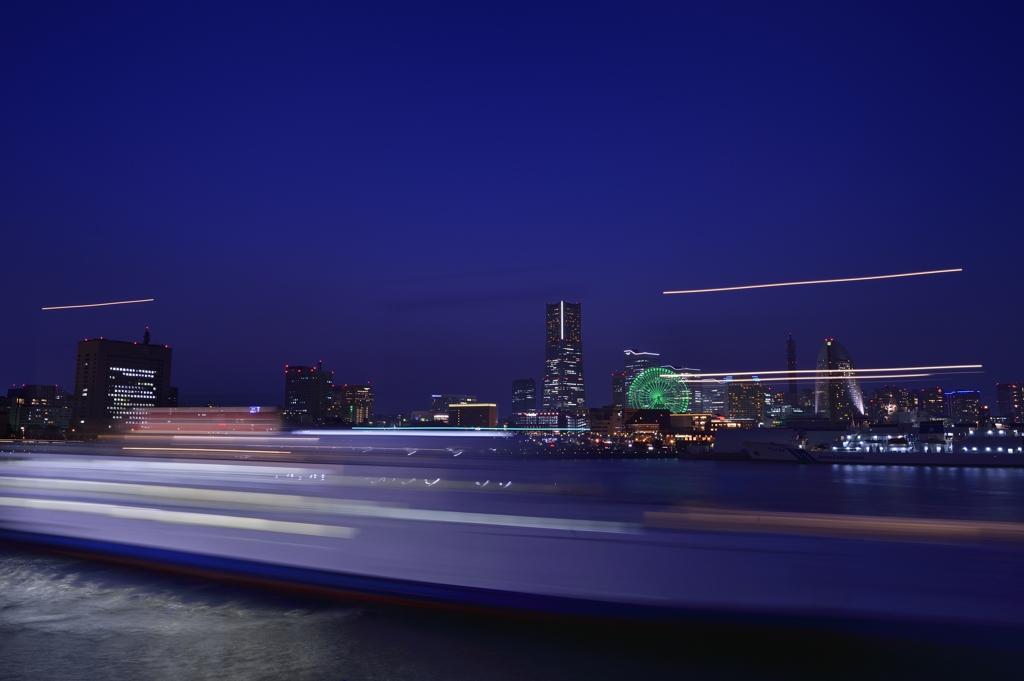 Yokohama portrait At night Ship