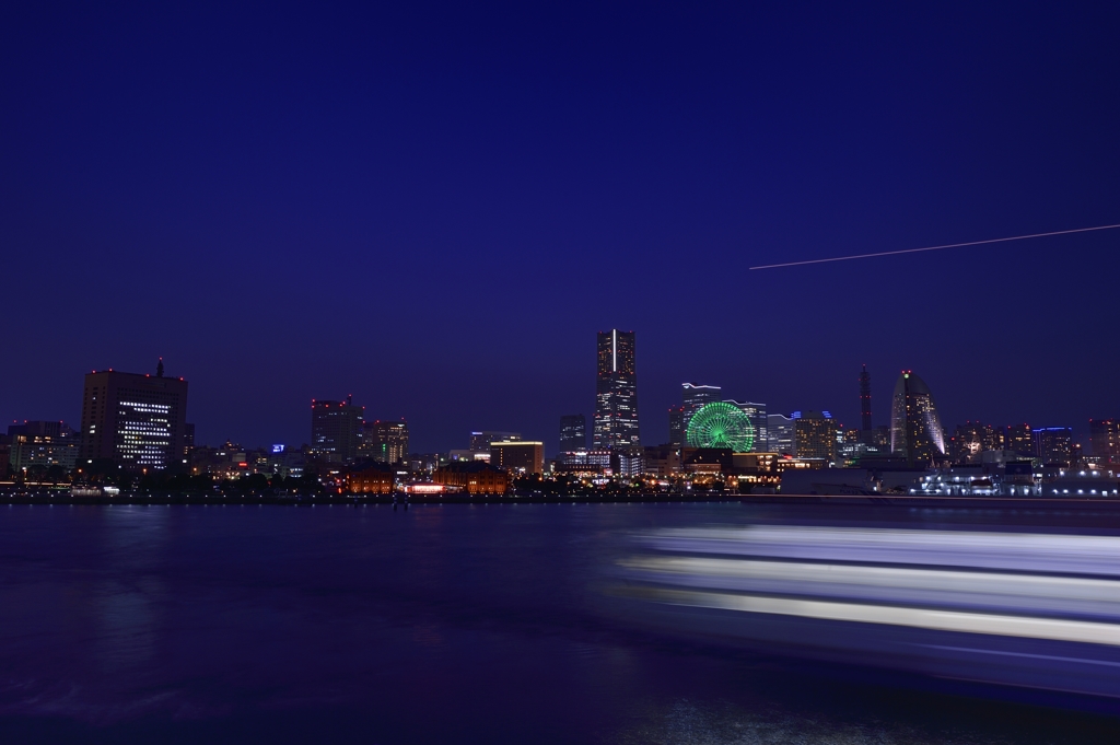 Yokohama portrait At night Ship