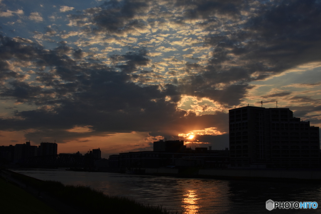 今夕の隅田川ー１