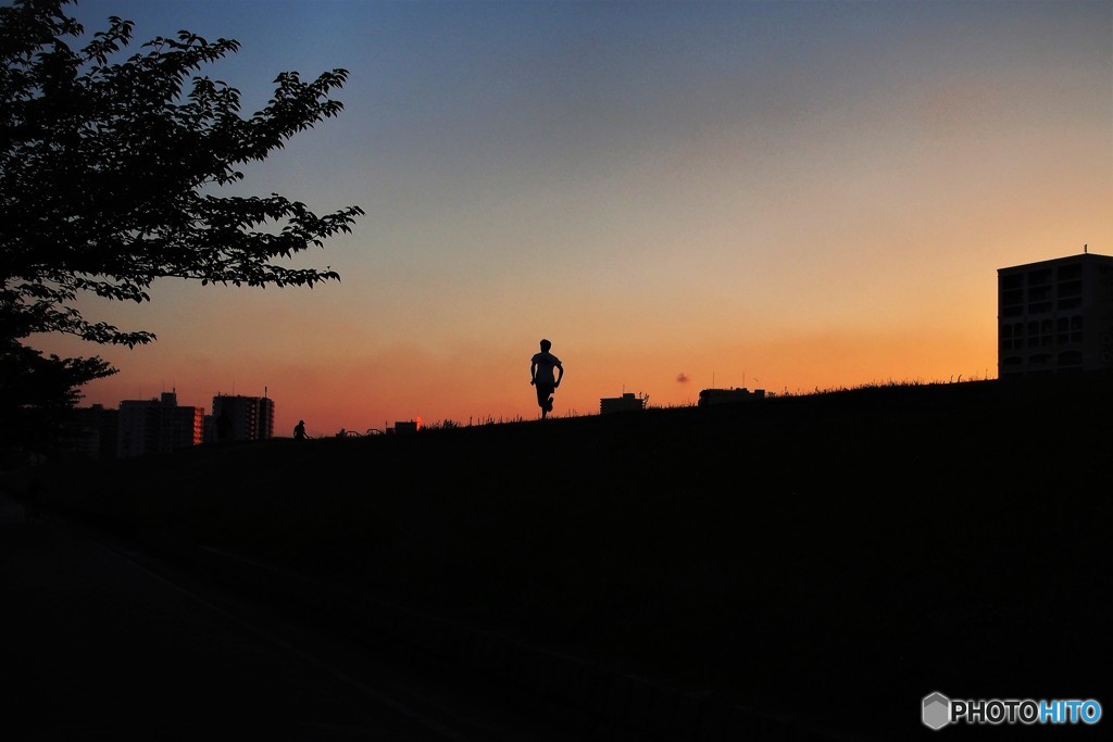 夕焼けランナー、、、。