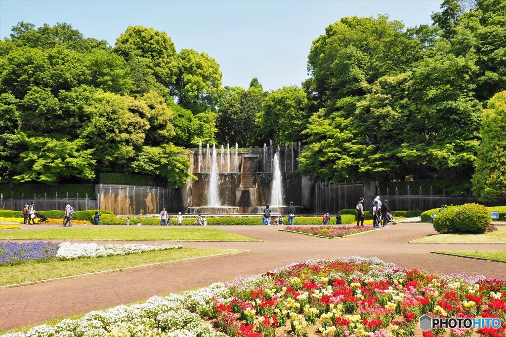 滝、大噴水