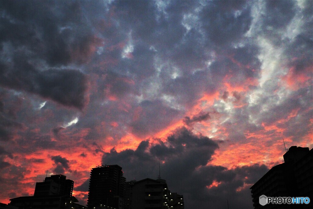 ドラマチックな夕空