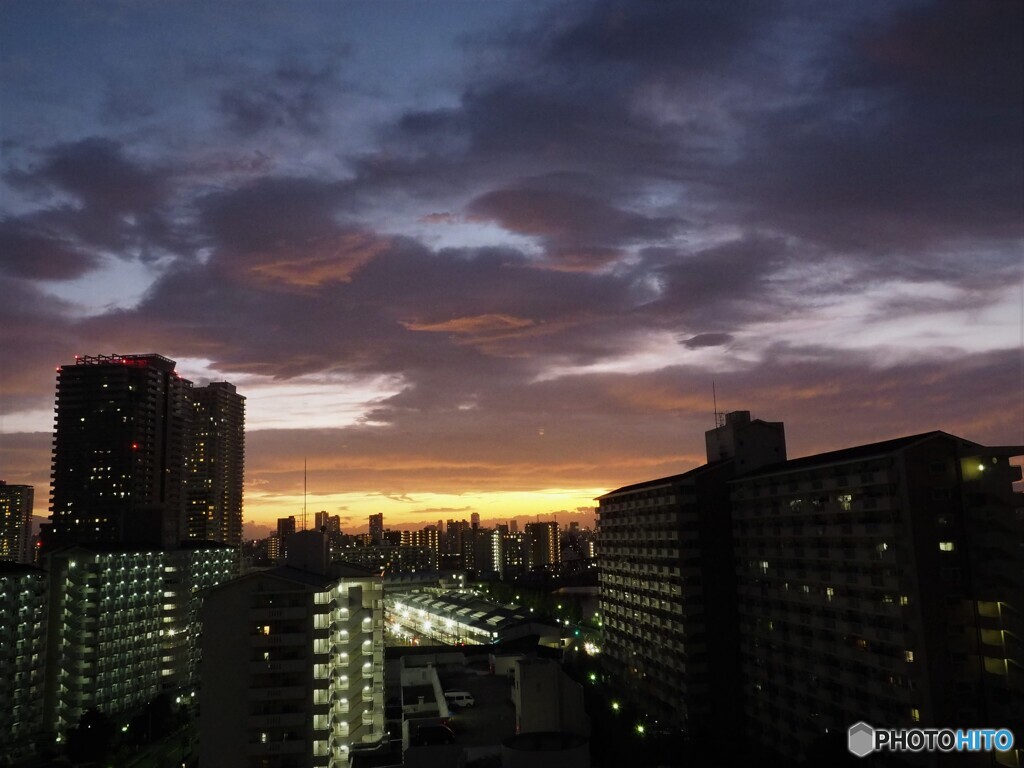 台風一過の夕焼け～②