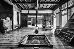 囲炉裏のある部屋