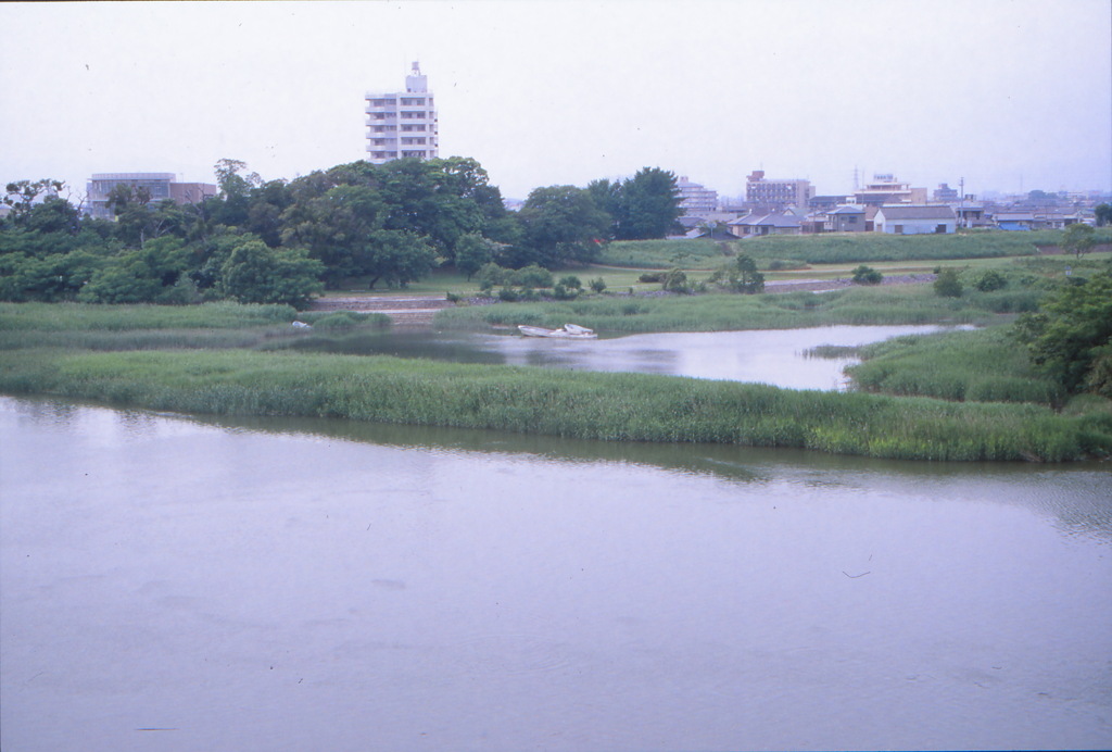 豊川のほとり